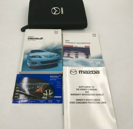 2007 Mazda 6 Owners Manual Set with Case OEM E03B68006