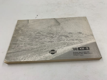 2000 Nissan Maxima Owners Manual OEM D04B56052