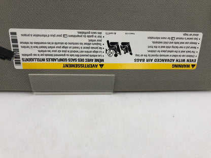 2013-2016 Chevrolet Malibu Passenger Sun Visor Gray Illuminated OEM C02B37054