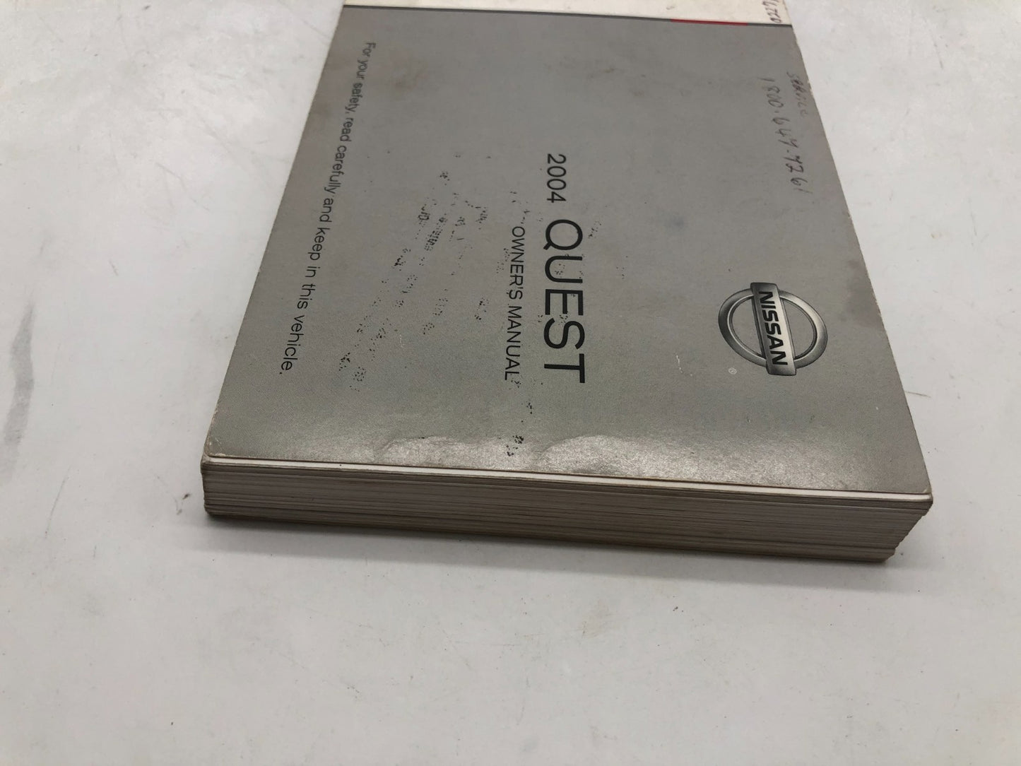 2004 Nissan Quest Owners Manual with Case OEM A01B06003