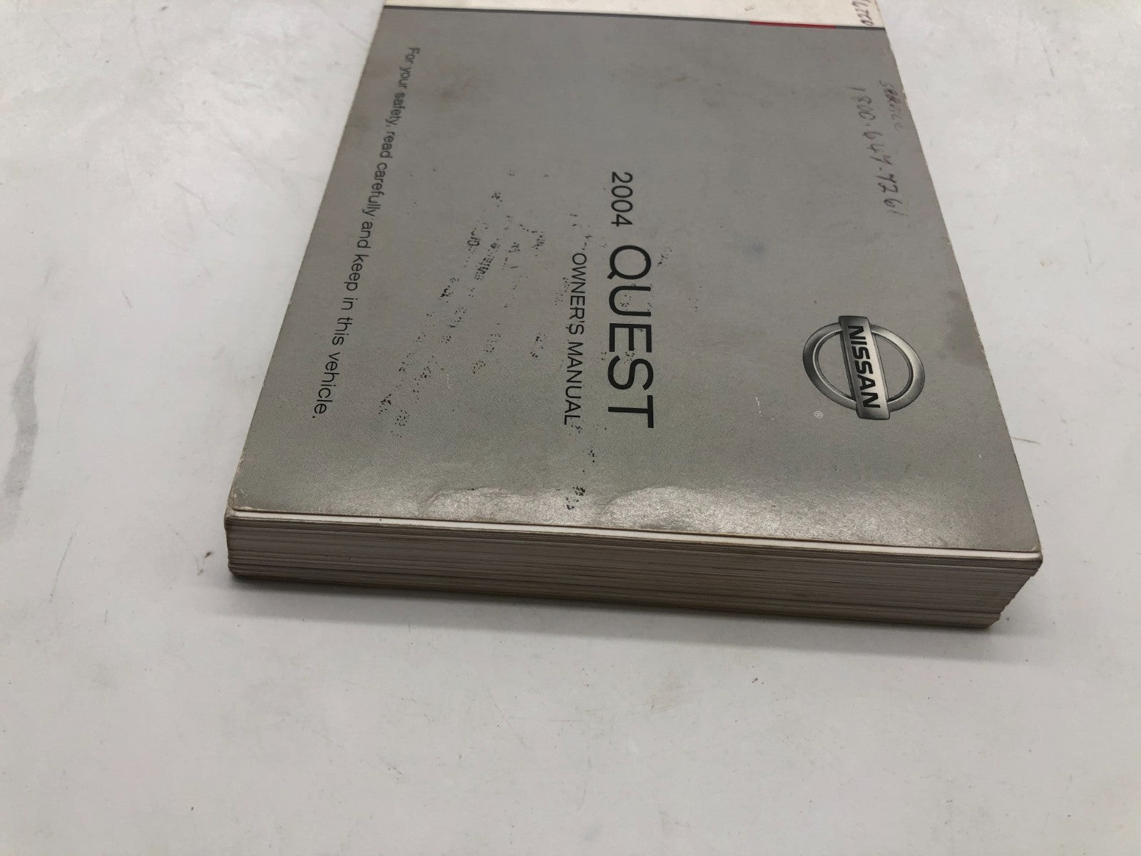 2004 Nissan Quest Owners Manual with Case OEM A01B06003