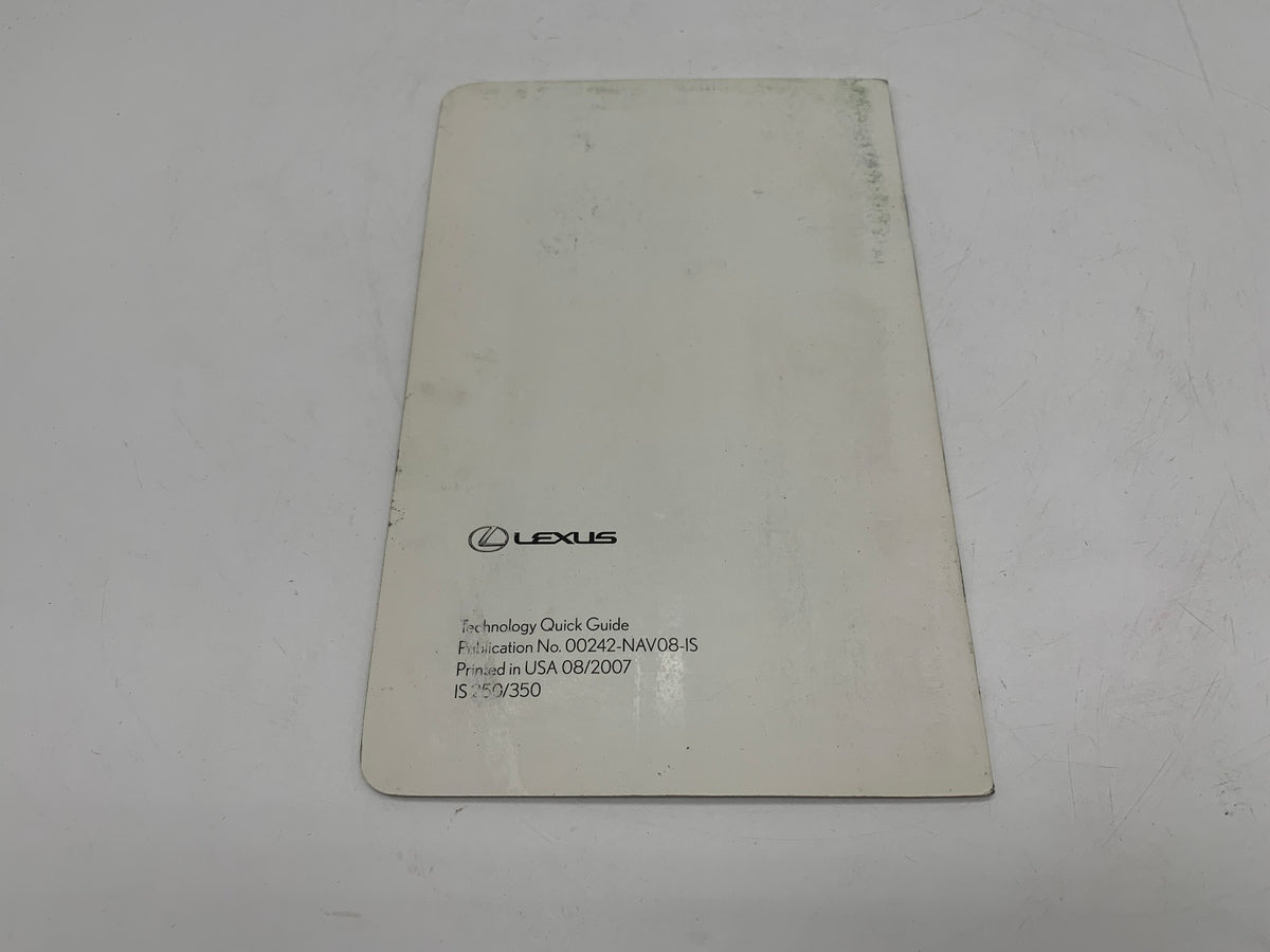 2008 Lexus IS250 IS350 IS 250 IS 350 Owners Manual Set with Case OEM R01B50021