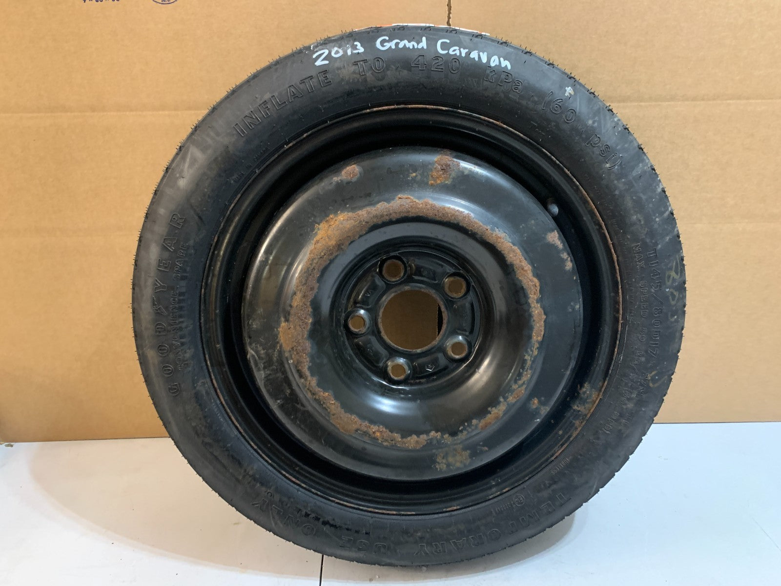 2012-2020 Dodge Grand Caravan 17" Spare Tire Compact Donut T145/80D17