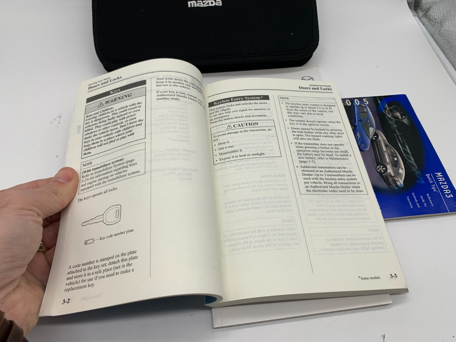 2005 Mazda 3 Owners Manual Warranty Guide Set with Case OEM B03B30008