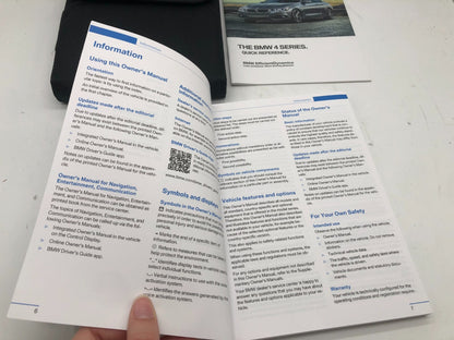 2016 BMW 4 Series Sedan Owners Manual Set with Case OEM B03B44003