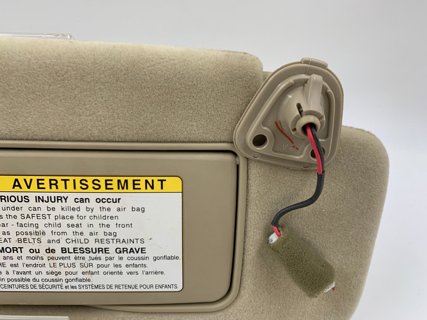 2001-2006 Lexus GS430 Passenger Sun Visor Beige Illuminated OEM D01B01015