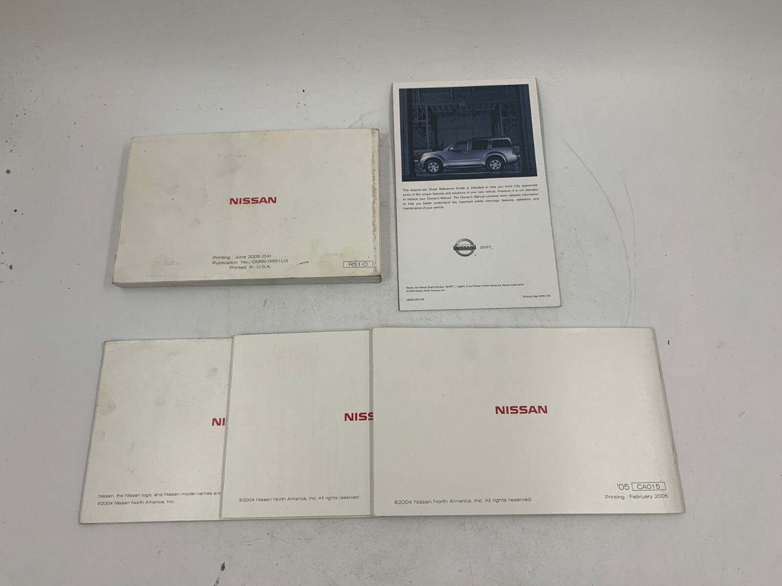 2005 Nissan Pathfinder Owners Manual Set OEM C01B26012