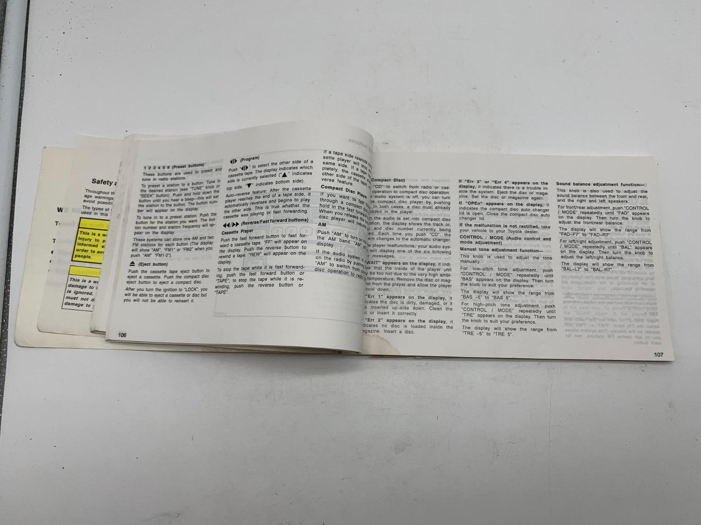 2001 Toyota Camry Owners Manual OEM B04B24007