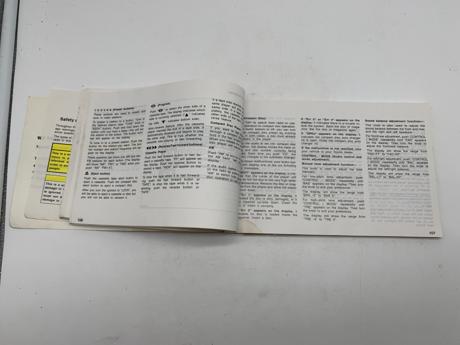 2001 Toyota Camry Owners Manual OEM B04B24007