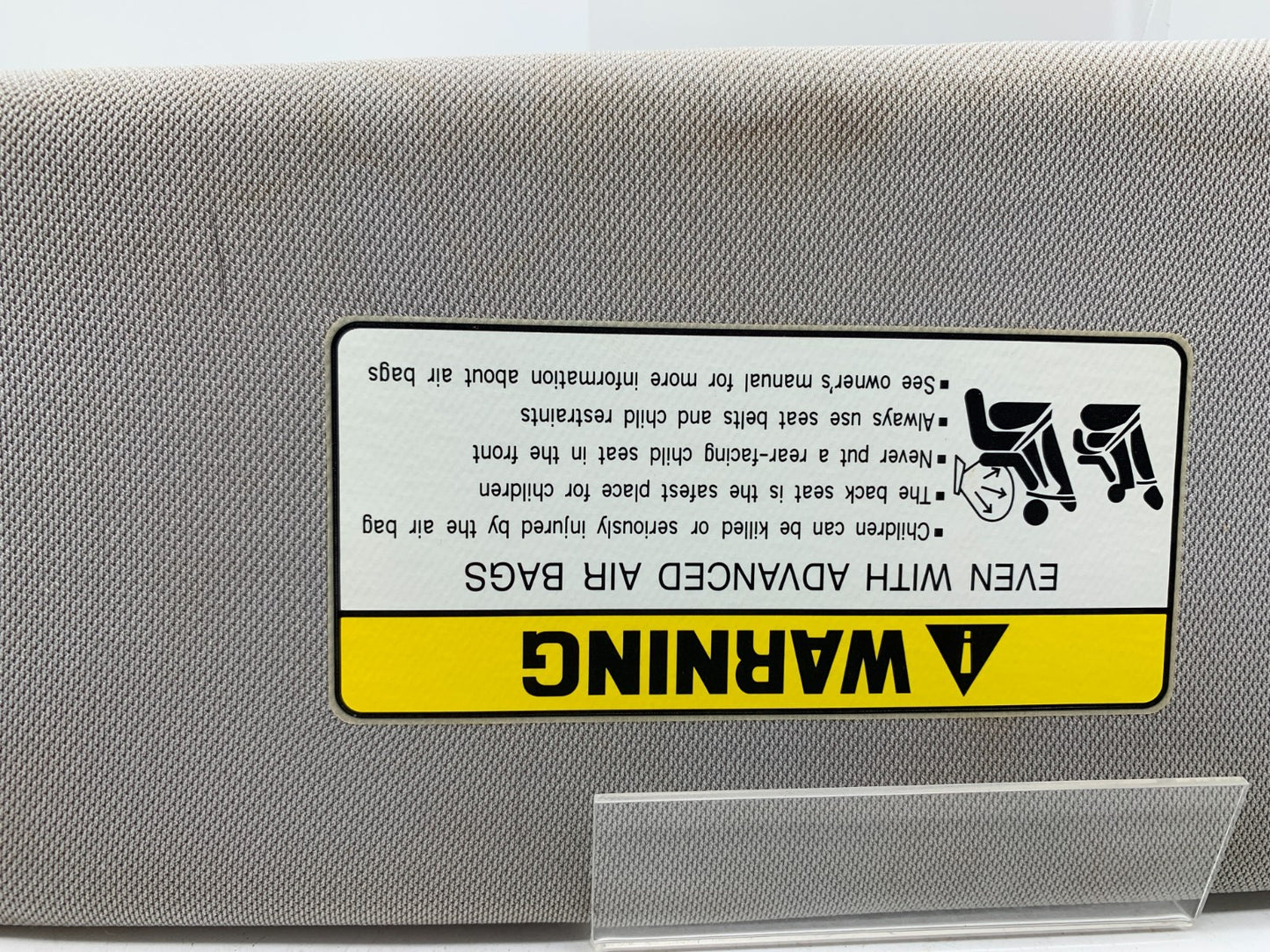 2011-2015 Hyundai Sonata Passenger Sun Visor Gray OEM A01B22049