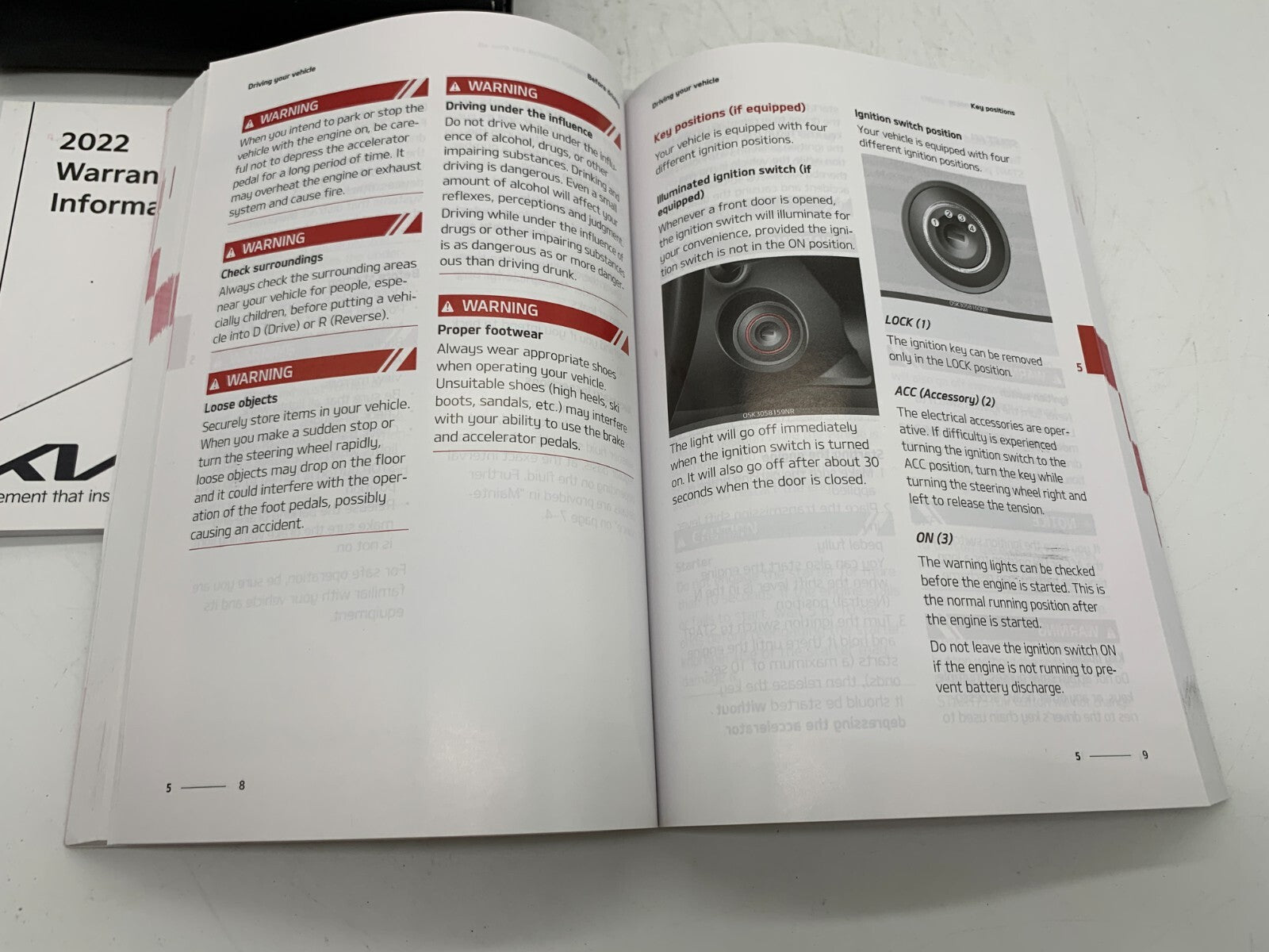 2022 Kia K5 Owners Manual Set with Case OEM D02B70009