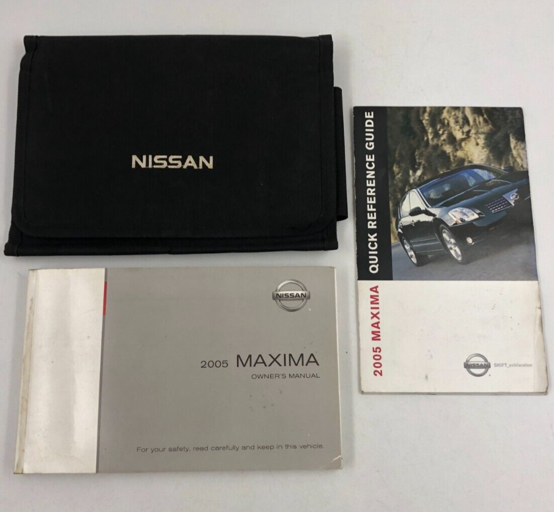 2005 Nissan Maxima Owners Manual Set with Case OEM E02B70010