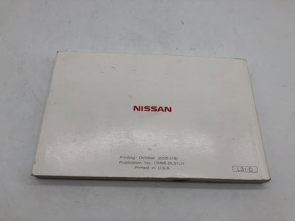 2006 Nissan Altima Owners Manual OEM R01B20006