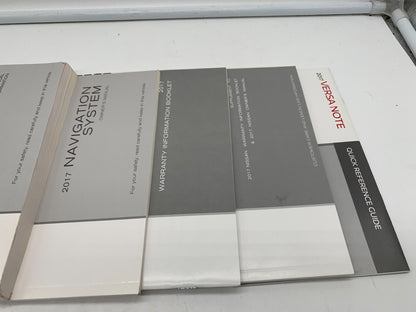 2017 Nissan Versa Note Owners Manual Set with Case OEM