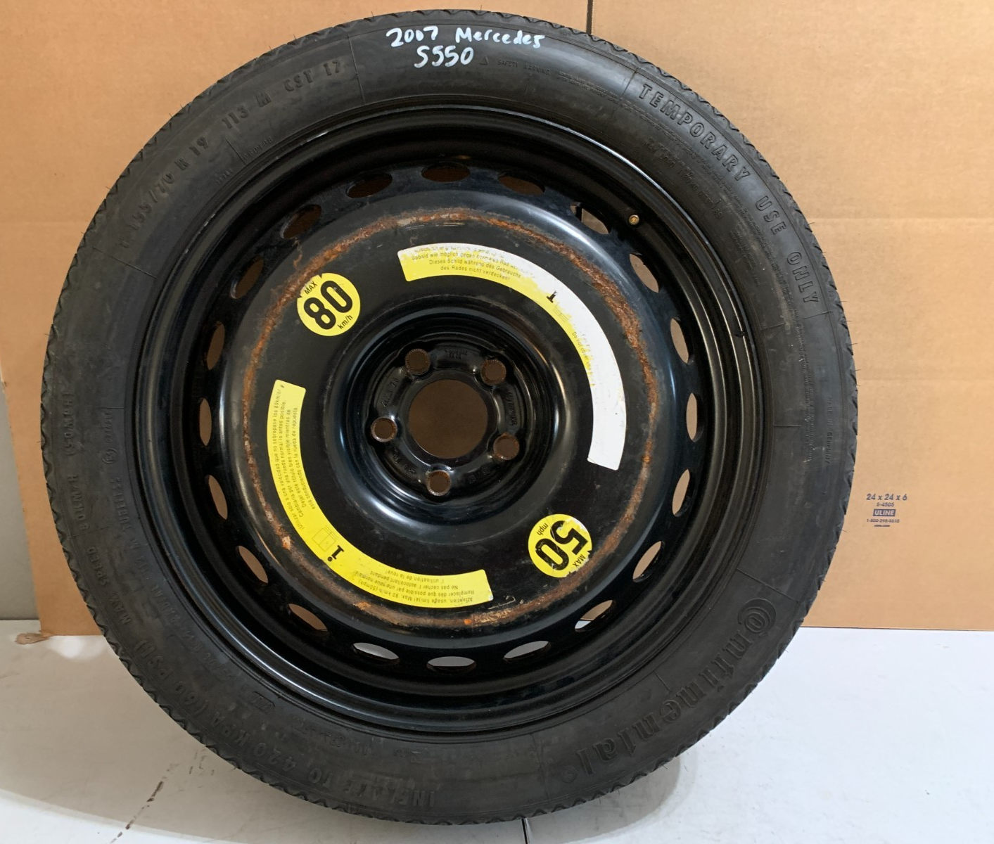 2007-2014 Mercedes Benz S550 19" Spare Tire Wheel Compact Donut T155/70R19