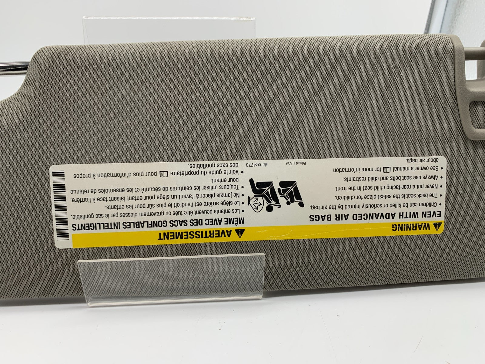 2015-2019 Cadillac CTS Passenger Sun Visor Beige Illuminated OEM B04B37002