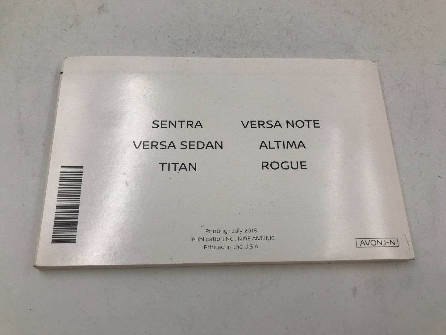2019 Nissan Versa Sedan Owners Manual Set with Case OEM D04B06025