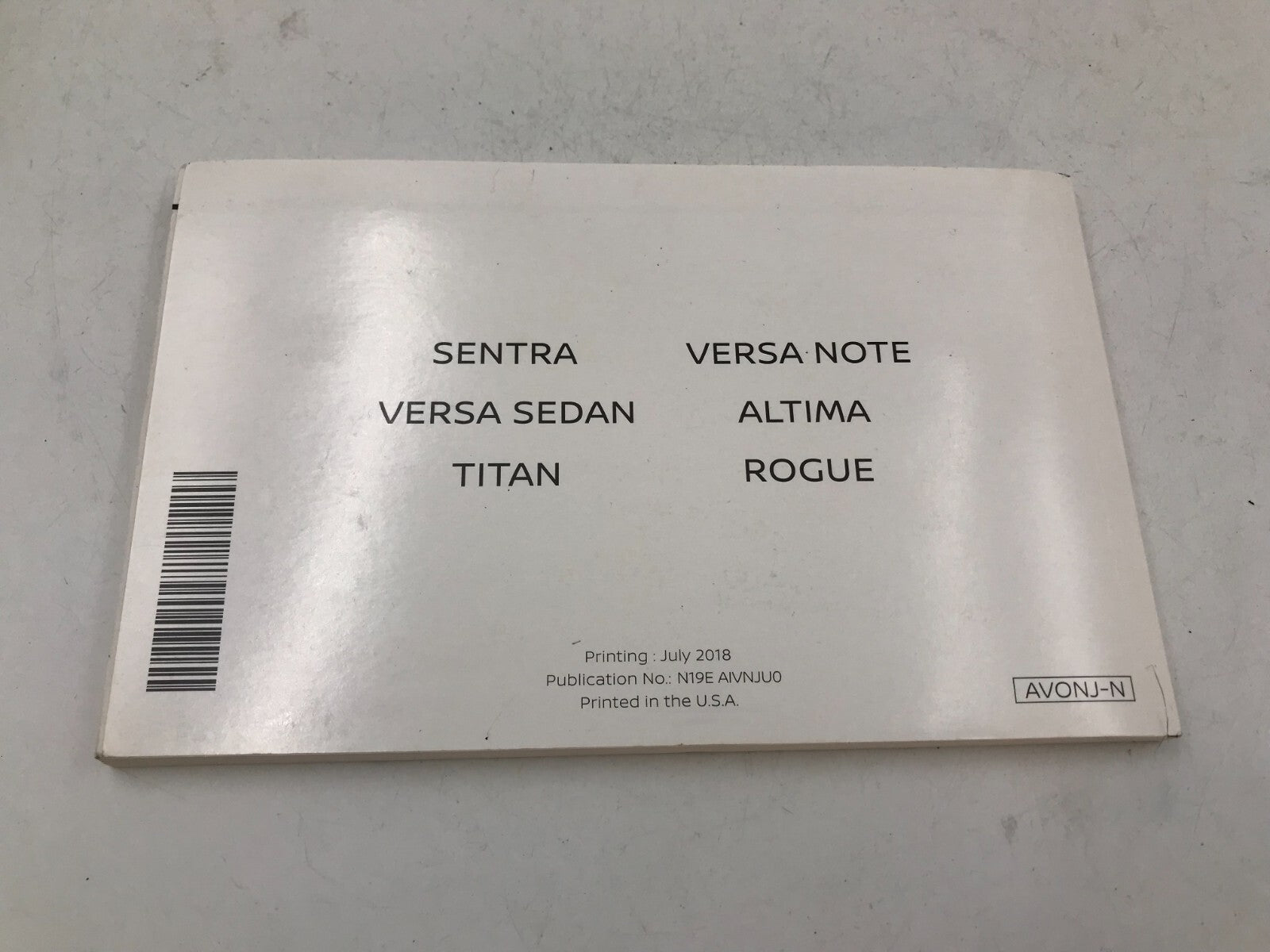 2019 Nissan Versa Sedan Owners Manual Set with Case OEM D04B06025