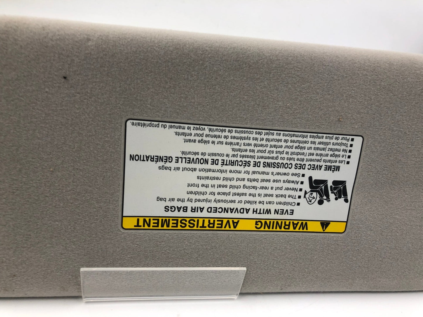 2002-2006 Toyota Camry Passenger Sun Visor Gray OEM C03B07083