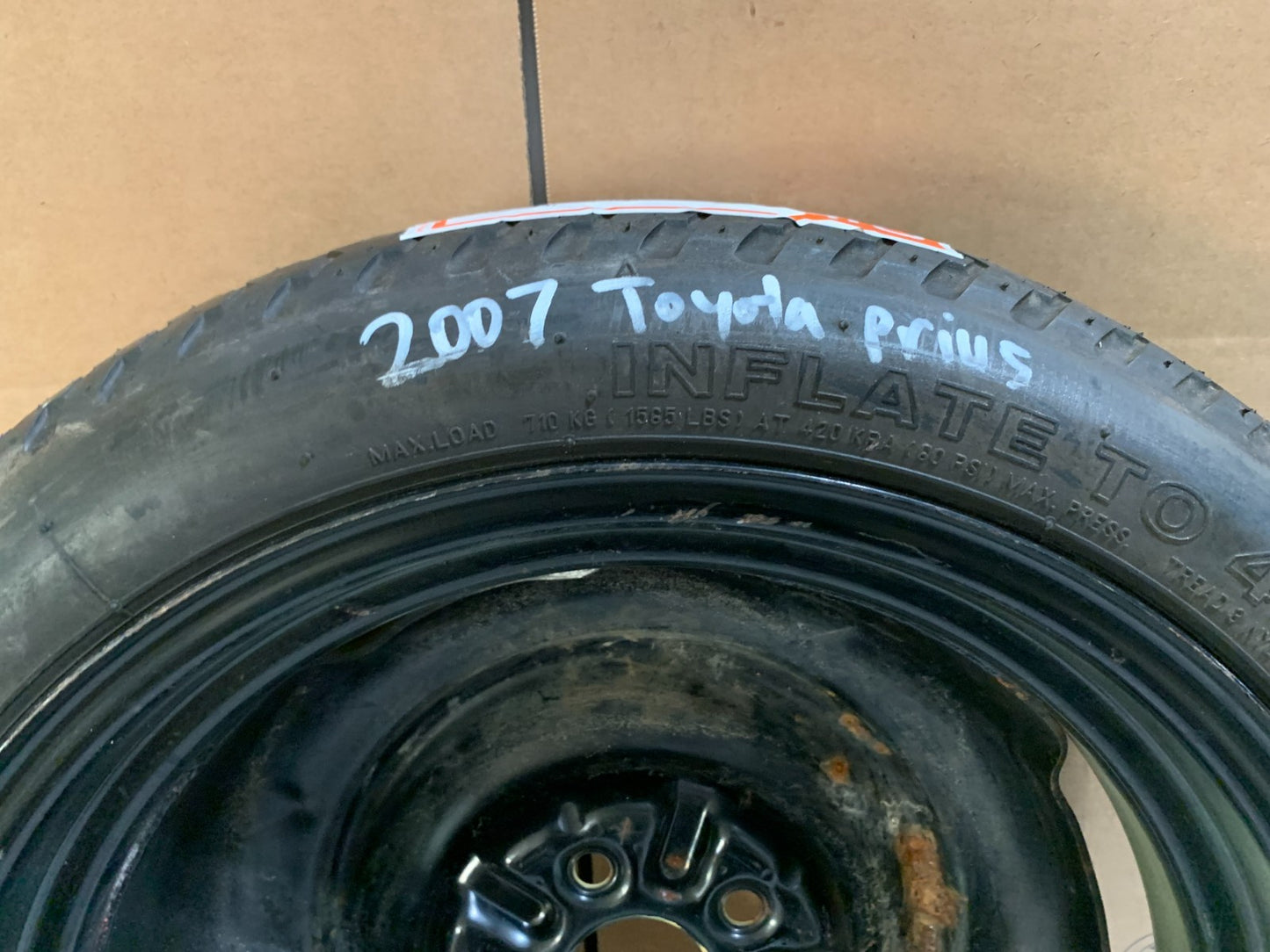 2004-2011 Toyota Prius 16" Spare Tire Compact Donut T125/70D16