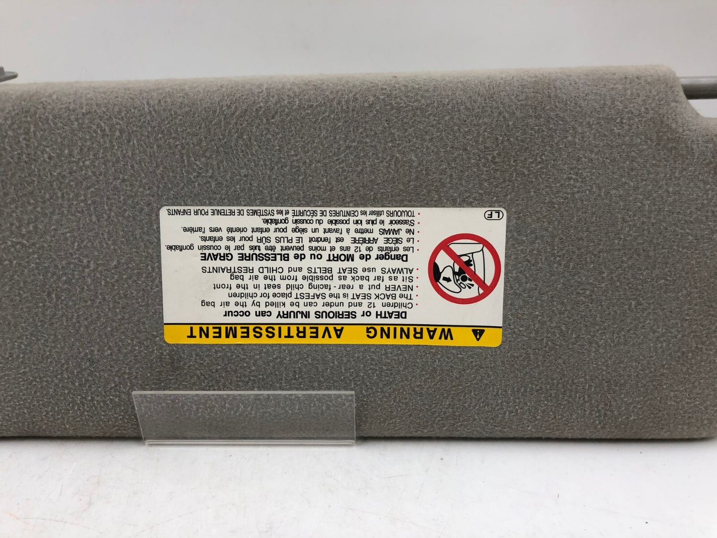 2002-2004 Toyota Camry Passenger Sun Visor Gray OEM D04B09038