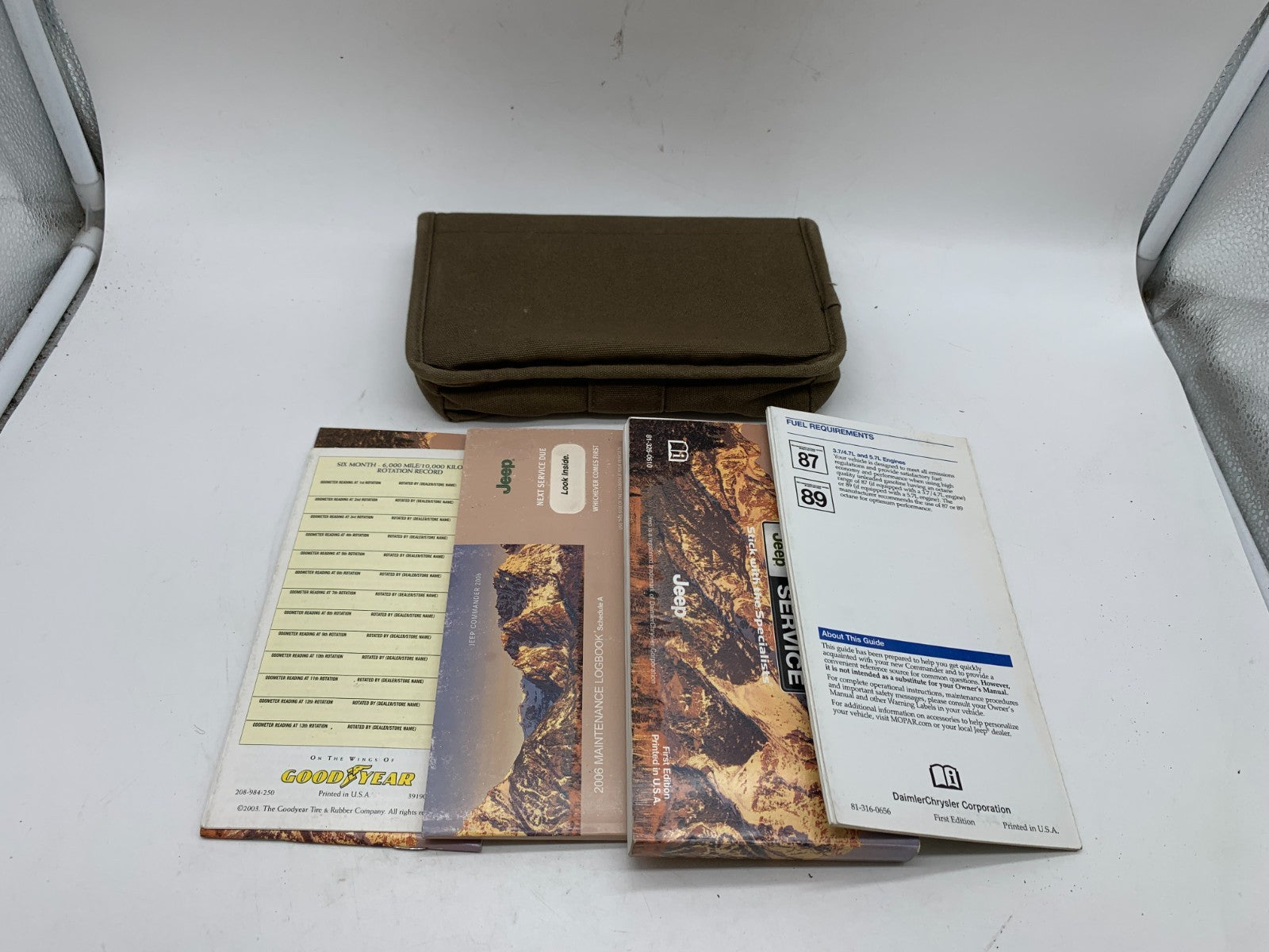 2006 Jeep Commander Owners Manual Set with Case OEM C02B01013