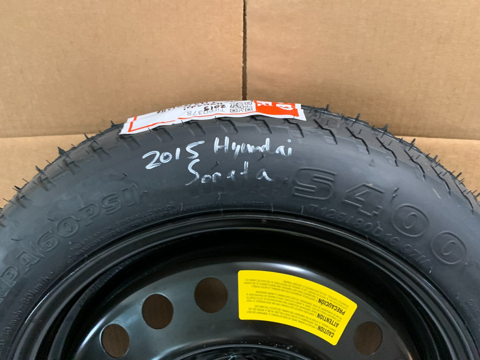 2015-2020 Hyundai Sonata 16" Spare Tire Wheel Compact Donut T125/80D16 Emergency