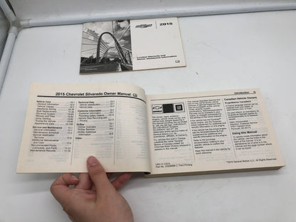2015 Chevrolet Silverado 1500 Owners Manual Set OEM F01B46005