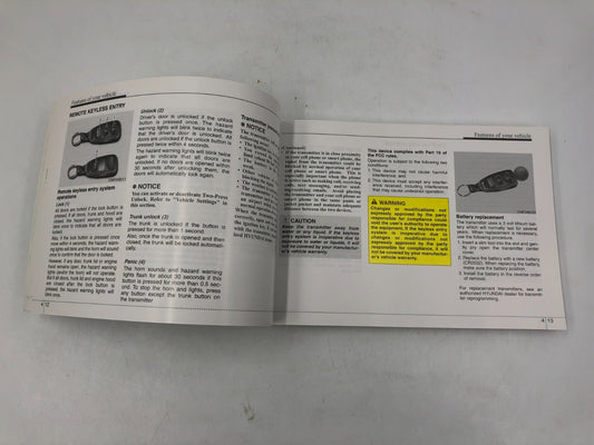 2013 Hyundai Sonata Owners Manual OEM E02B10035