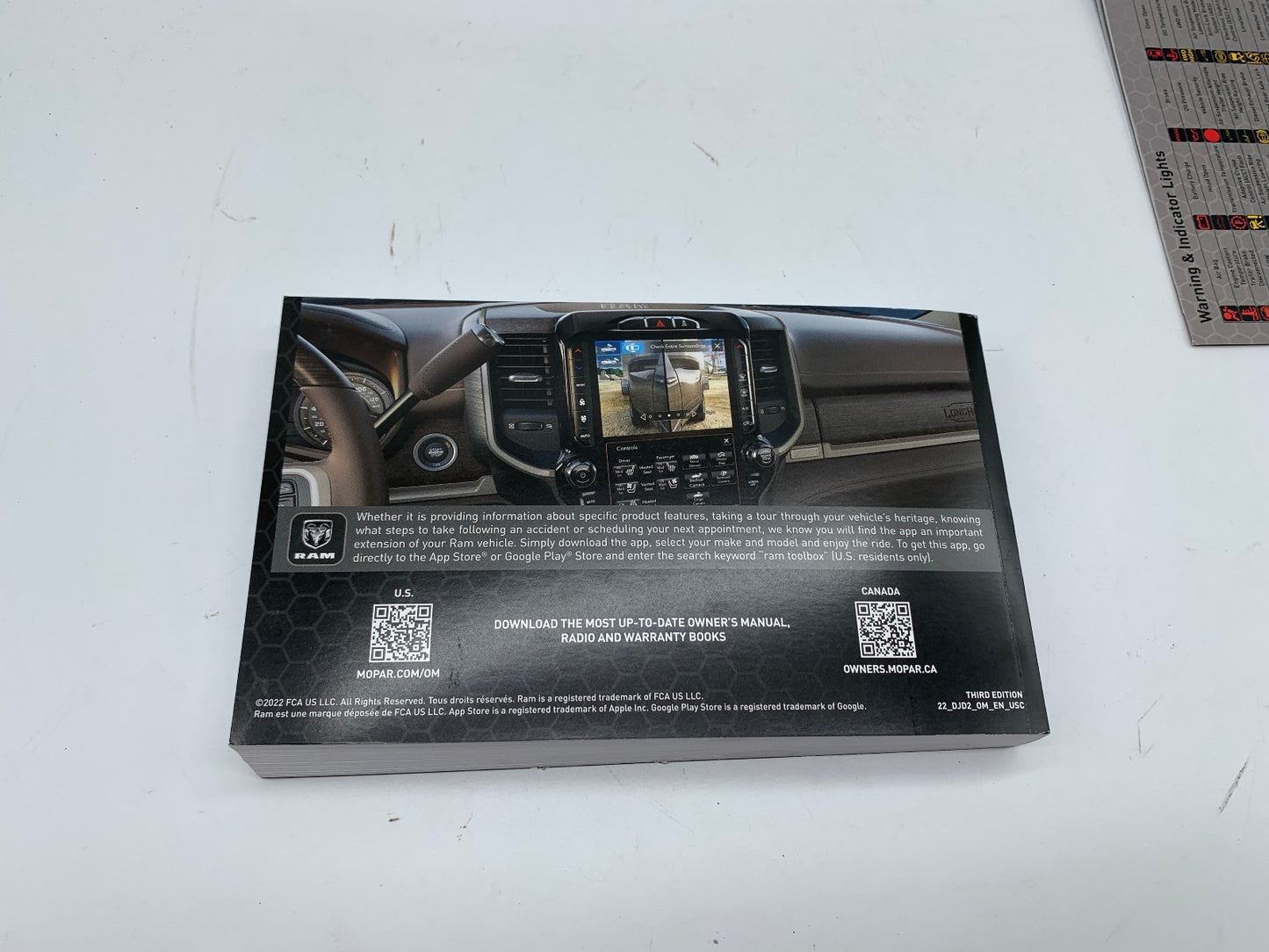 2022 Ram 1500 Owners Manual Set OEM D03B34013