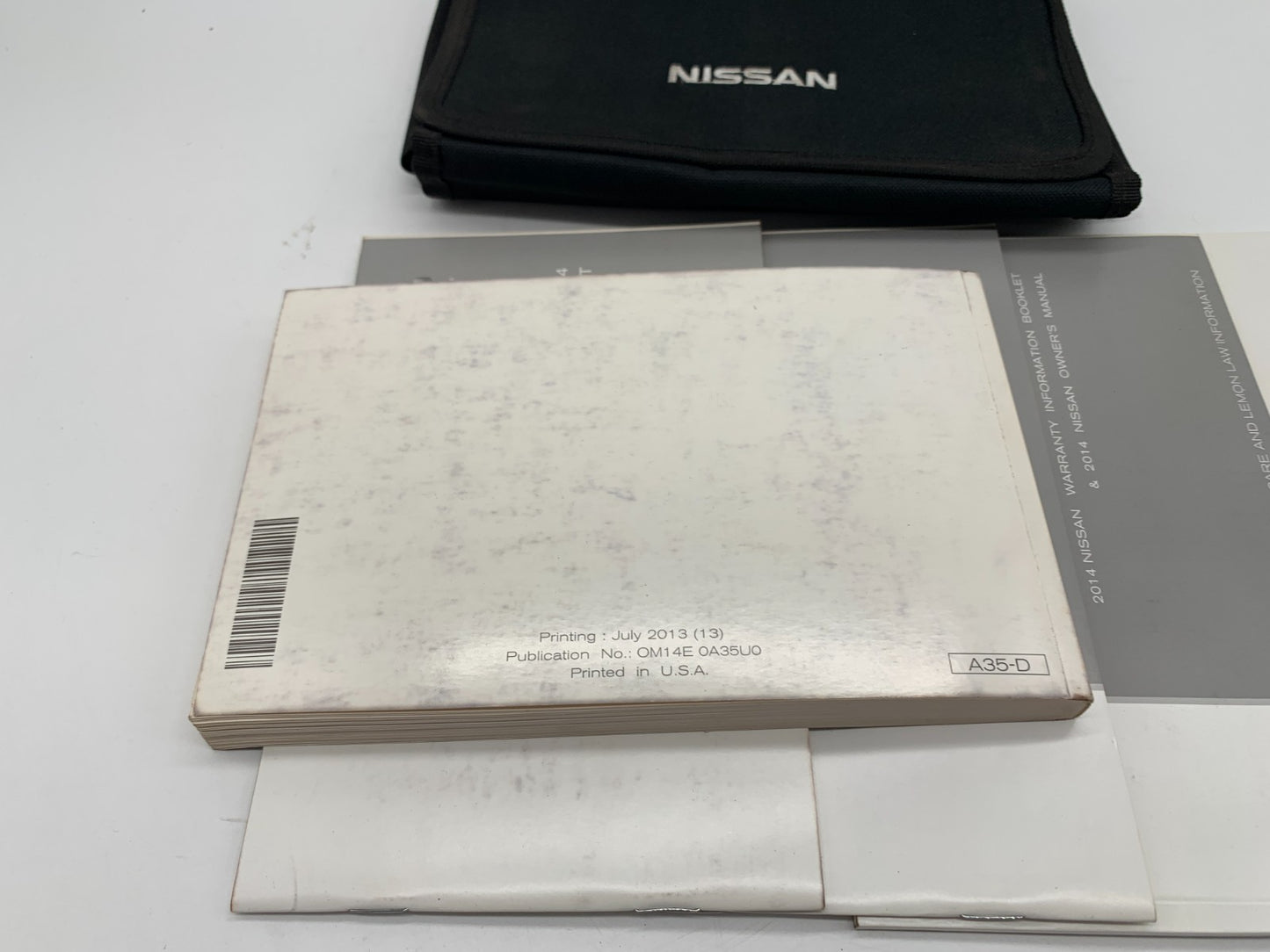2014 Nissan Maxima Owners Manual Set with Case OEM C03B69012