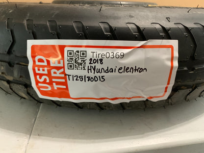 2013-2020 Hyundai Elantra 15" Spare Tire Compact Donut T125/80D15 Emergency