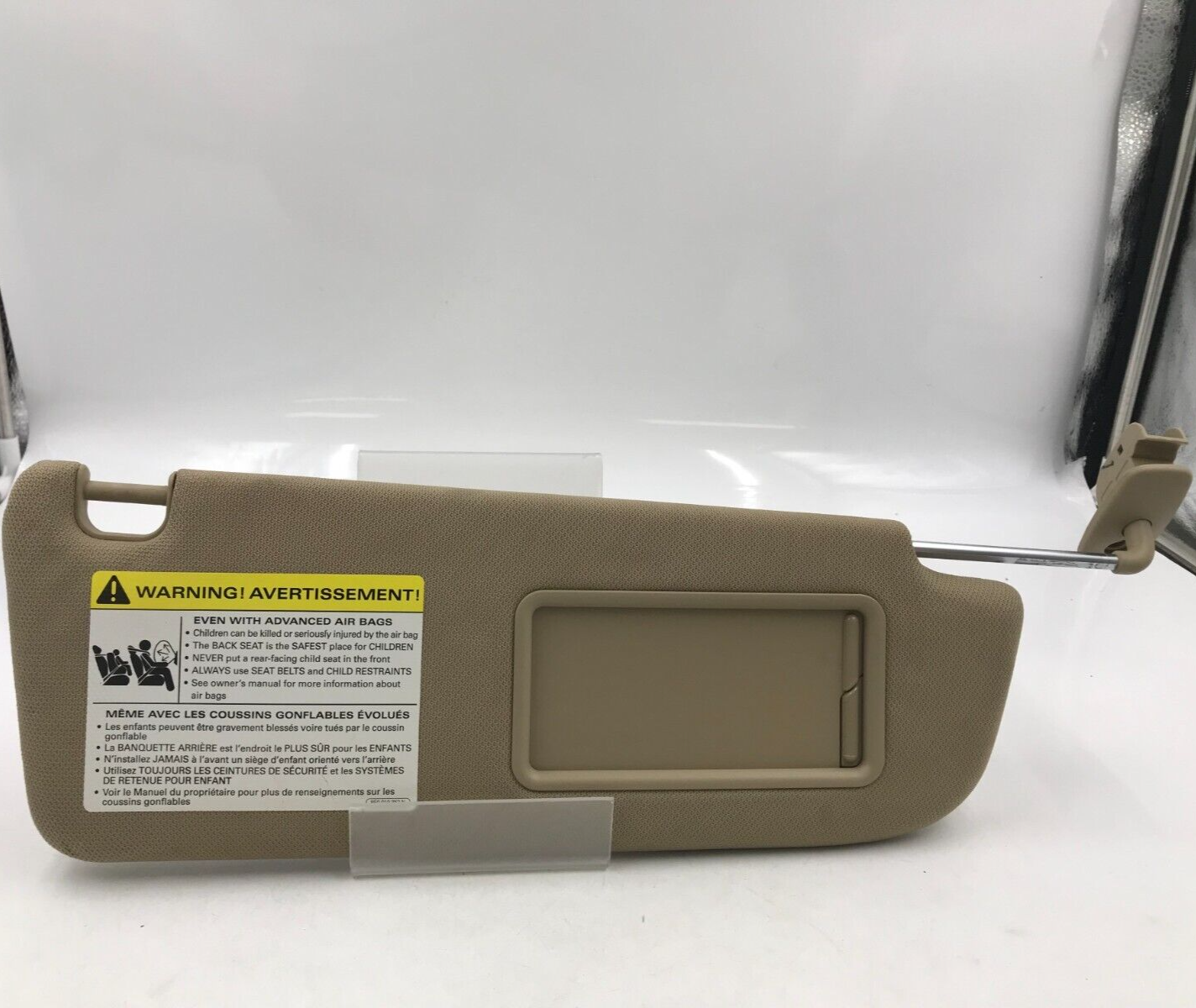 2005-2011 Audi A6 Passenger Sun Visor Tan Illuminated OEM D04B68002