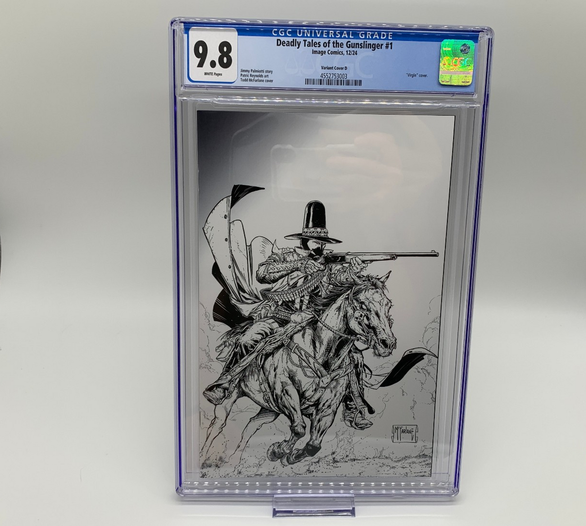 Deadly Tales of the Gunslinger #1 CGC 9.8 1:50 B&W Virgin Incentive McFarlane