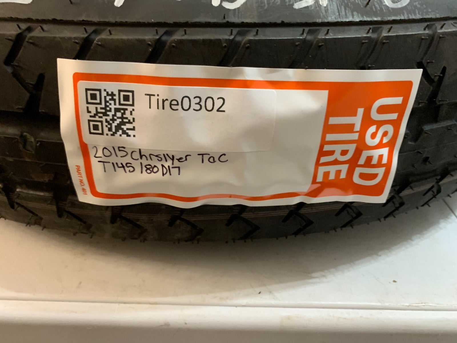 2012-2016 Chrysler Town & Country 17" Spare Tire Compact Donut T145/80D17