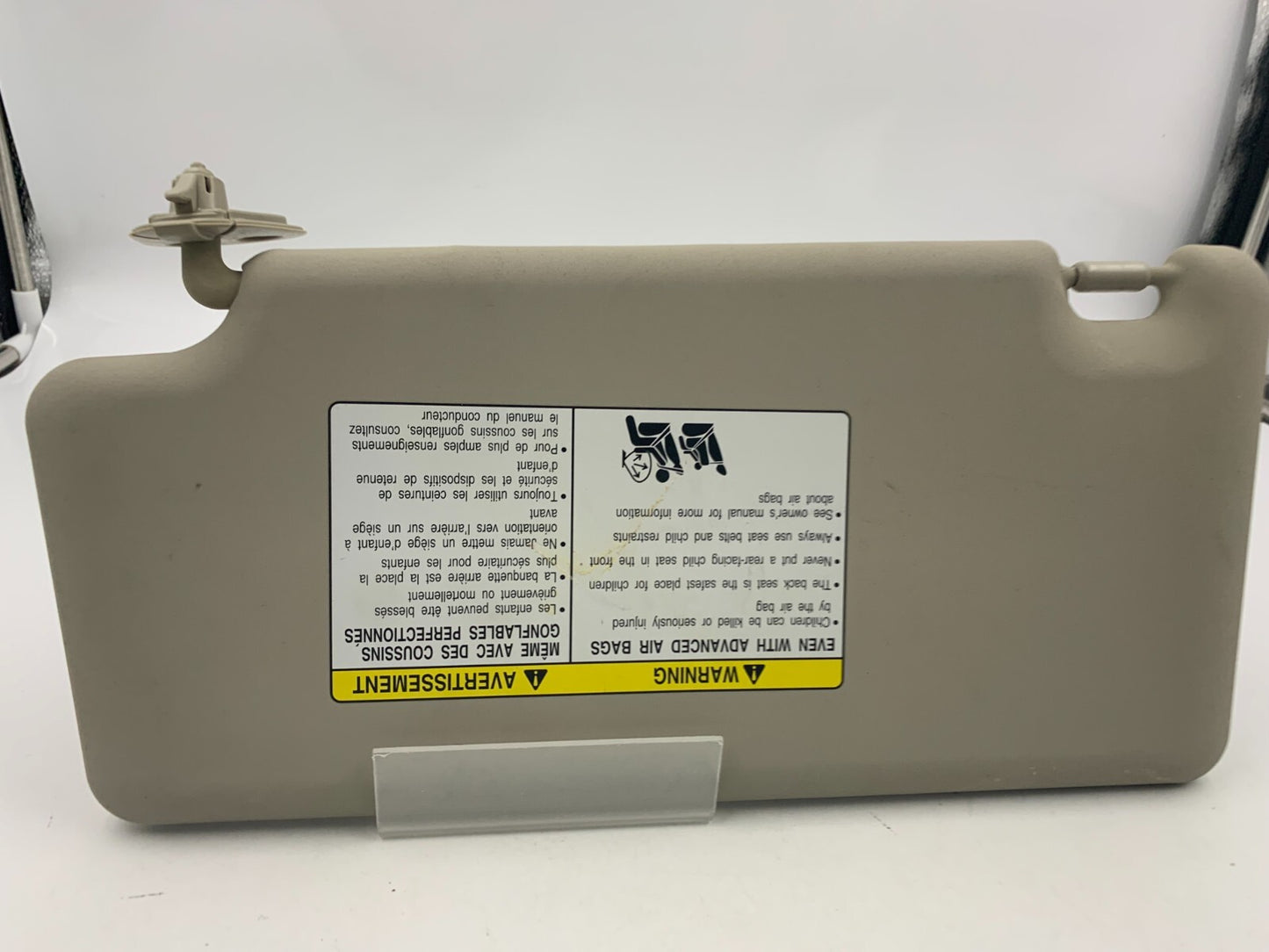 2008-2010 Nissan Rogue Passenger Sun Visor Sunvisor Gray OEM C01B38069