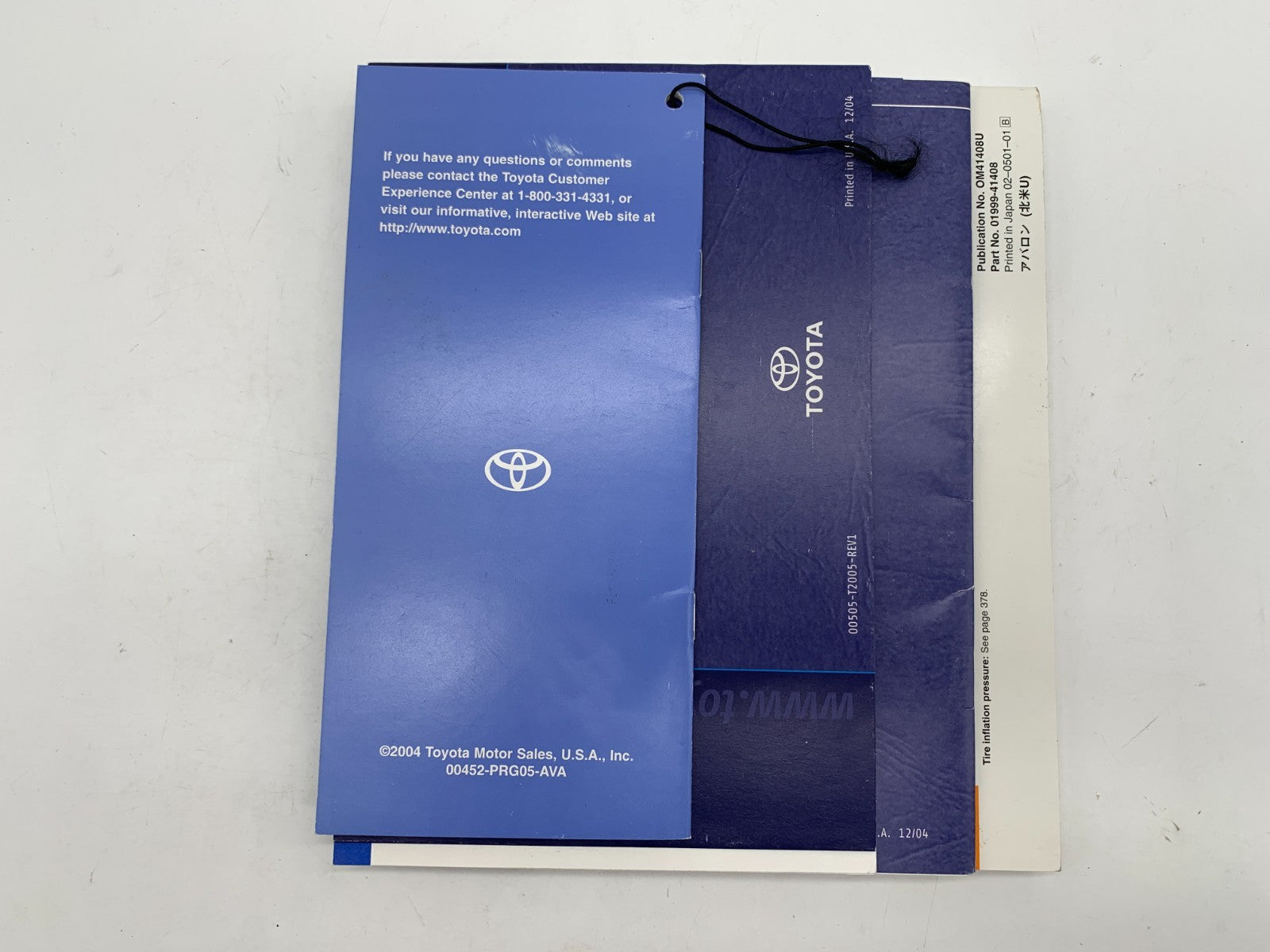 2005 Toyota Avalon Owners Manual Set OEM