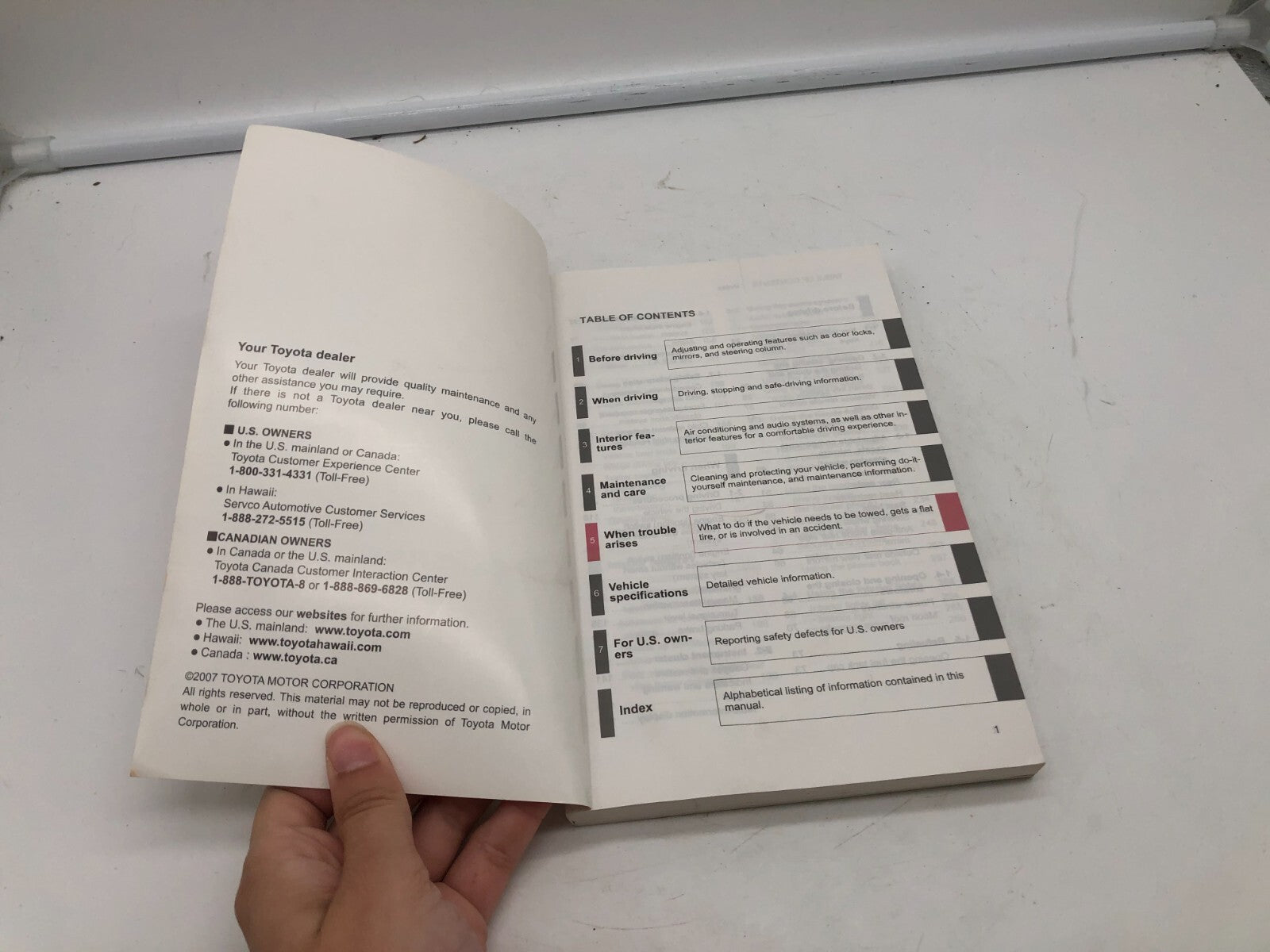 2008 Toyota Camry Owners Manual OEM A03B26006