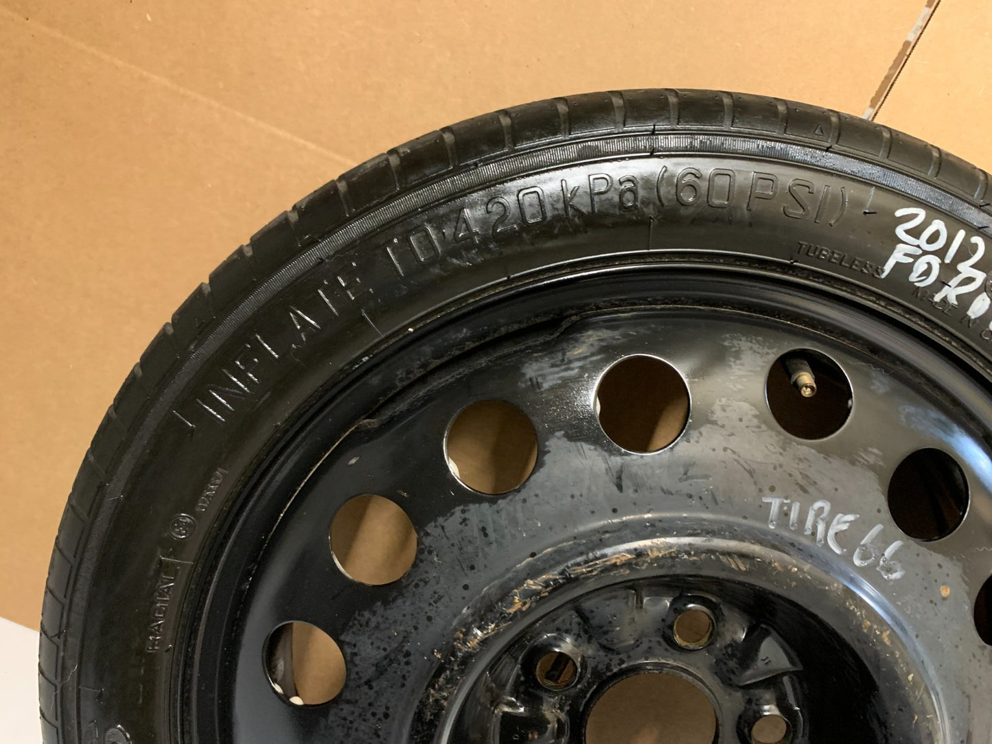 2007-2014 Ford Edge Spare Tire 17" Wheel Compact Donut T145/70R17