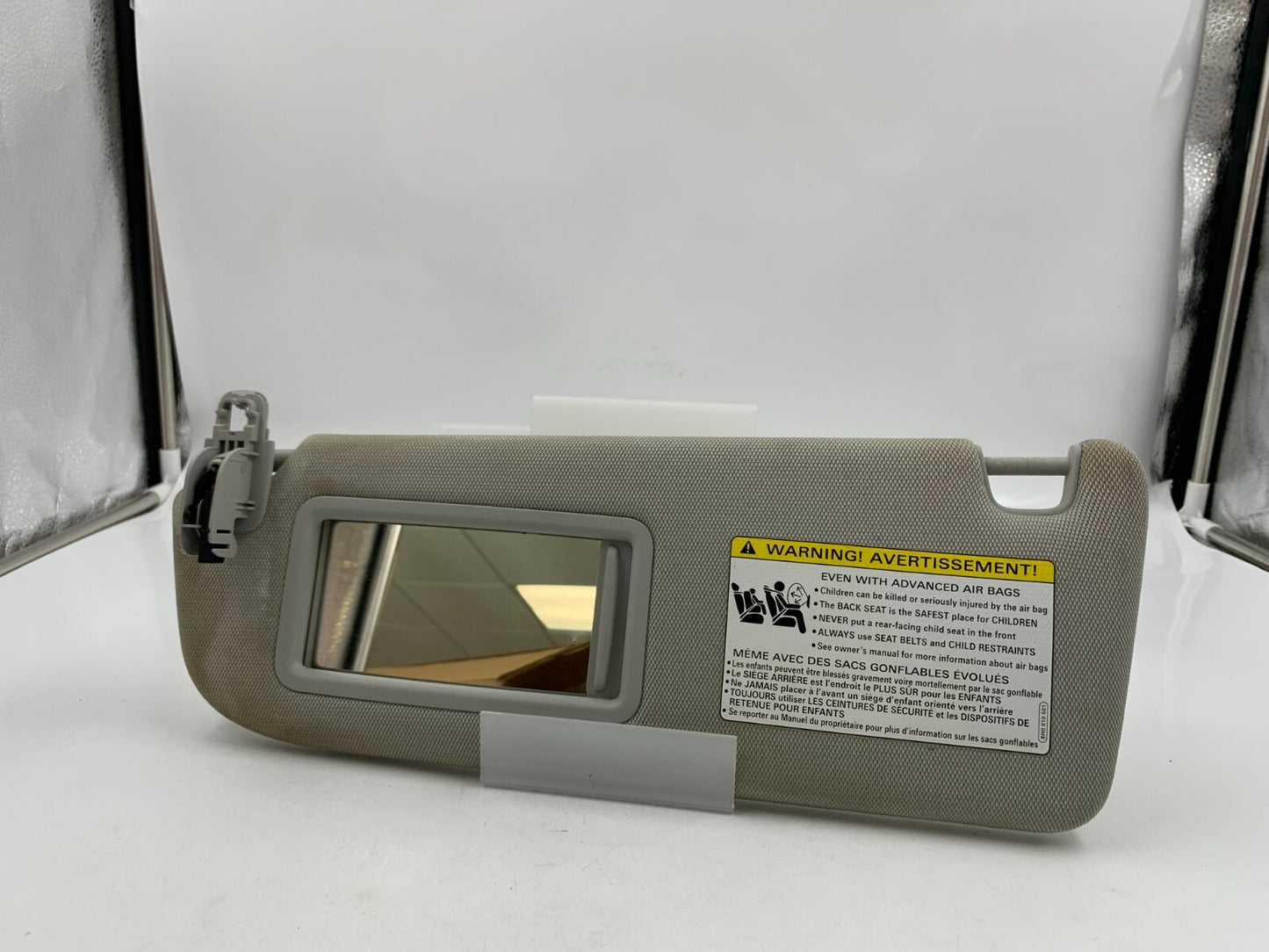 2013-2017 Audi A6 Driver Sun Visor Illuminated Gray OEM B04B34020
