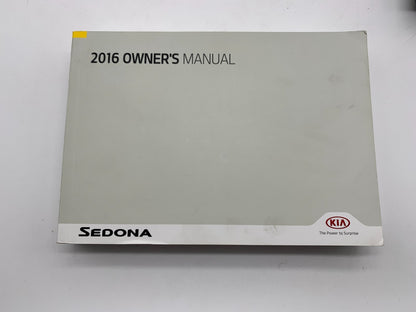 2016 Kia Sedona Owners Manual Set with Case OEM