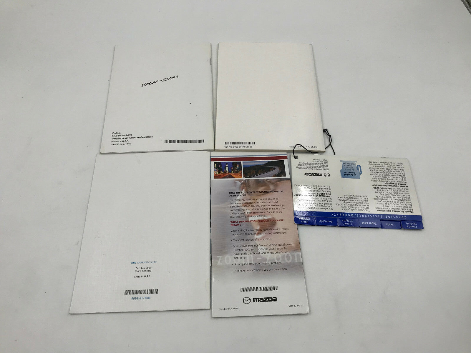 2007 Mazda 6 Owners Manual with Case OEM C04B55004