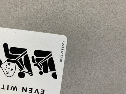 2010-2017 Mercedes C350 C 350 Passenger Sun Visor Sunvisor Gray OEM A02B12057