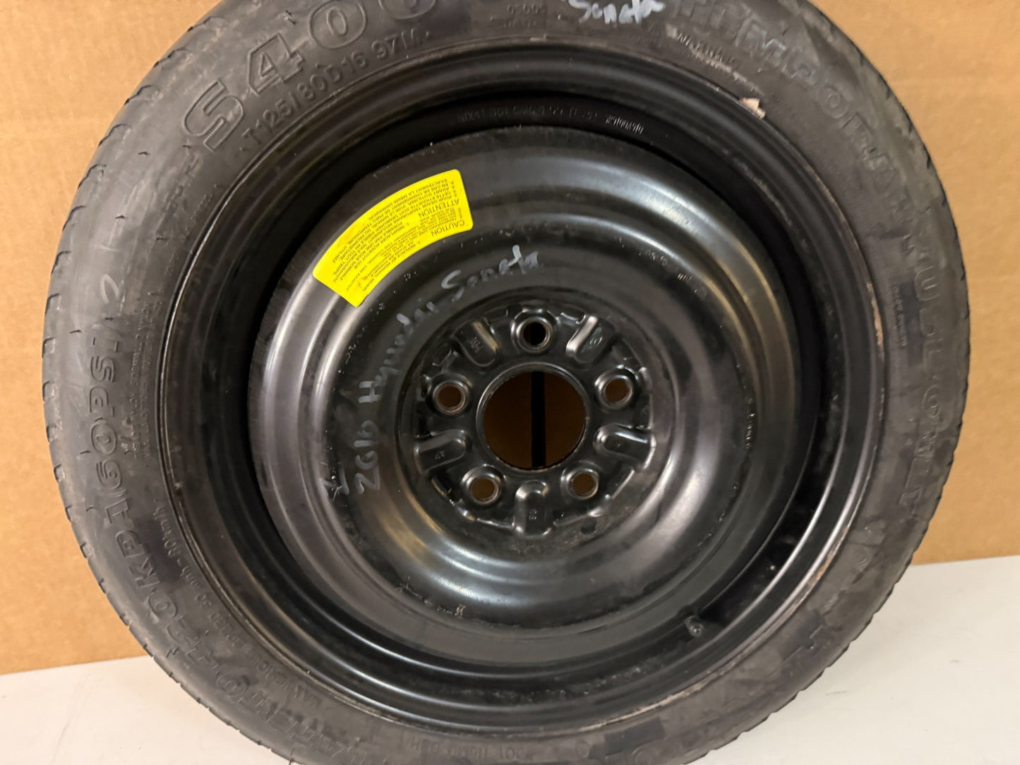 2006-2014 Hyundai Sonata 16" Spare Tire Wheel Compact Donut OEM T125/80D16