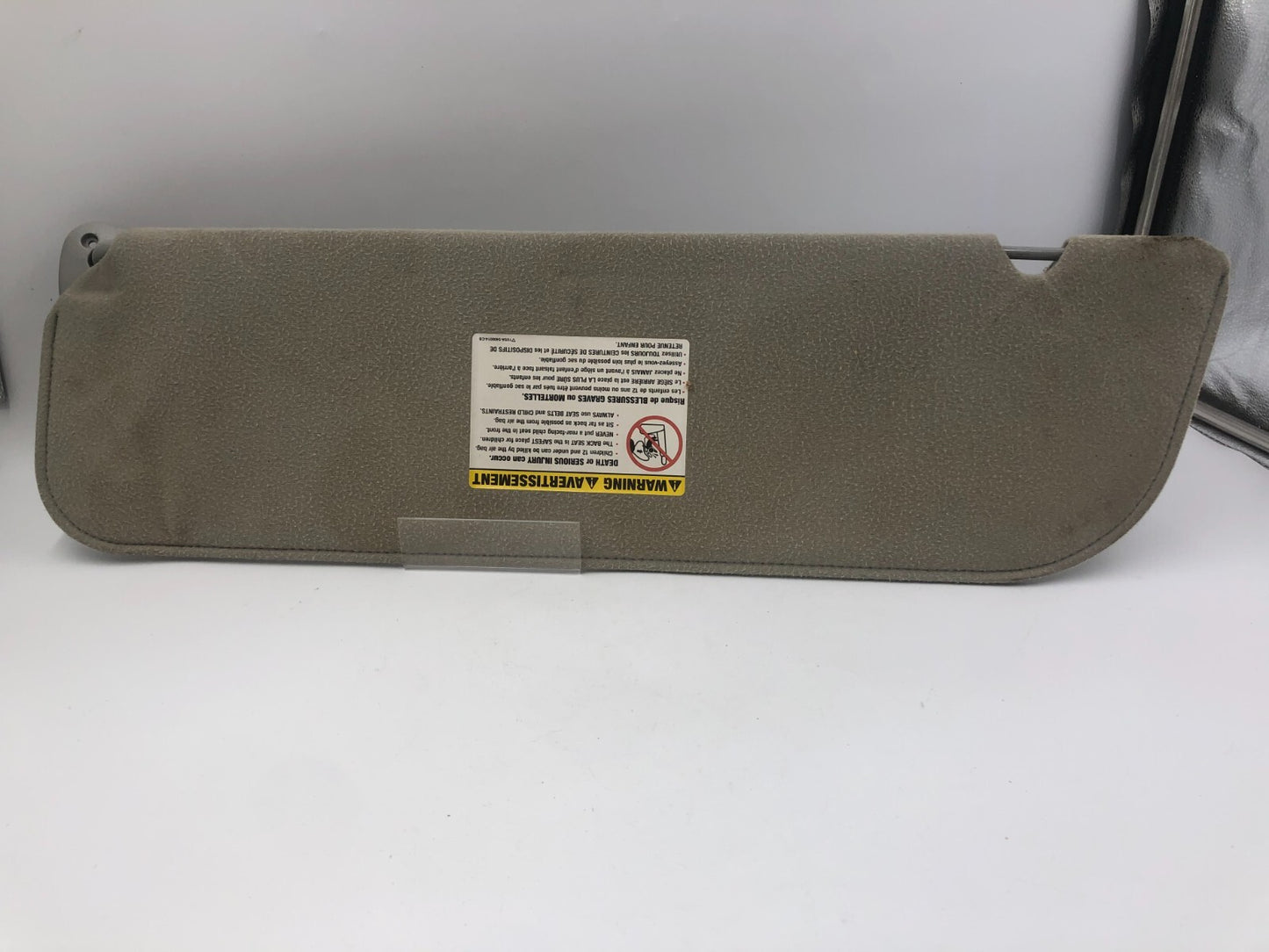 2003-2008 Ford E-350 Passenger Sun Visor Gray OEM E02B44066