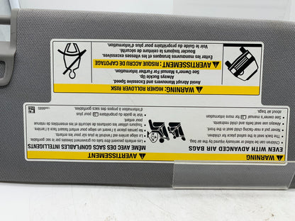 2018-2019 Chevrolet Equinox Driver Sun Visor Gray Illuminated OEM A03B14059