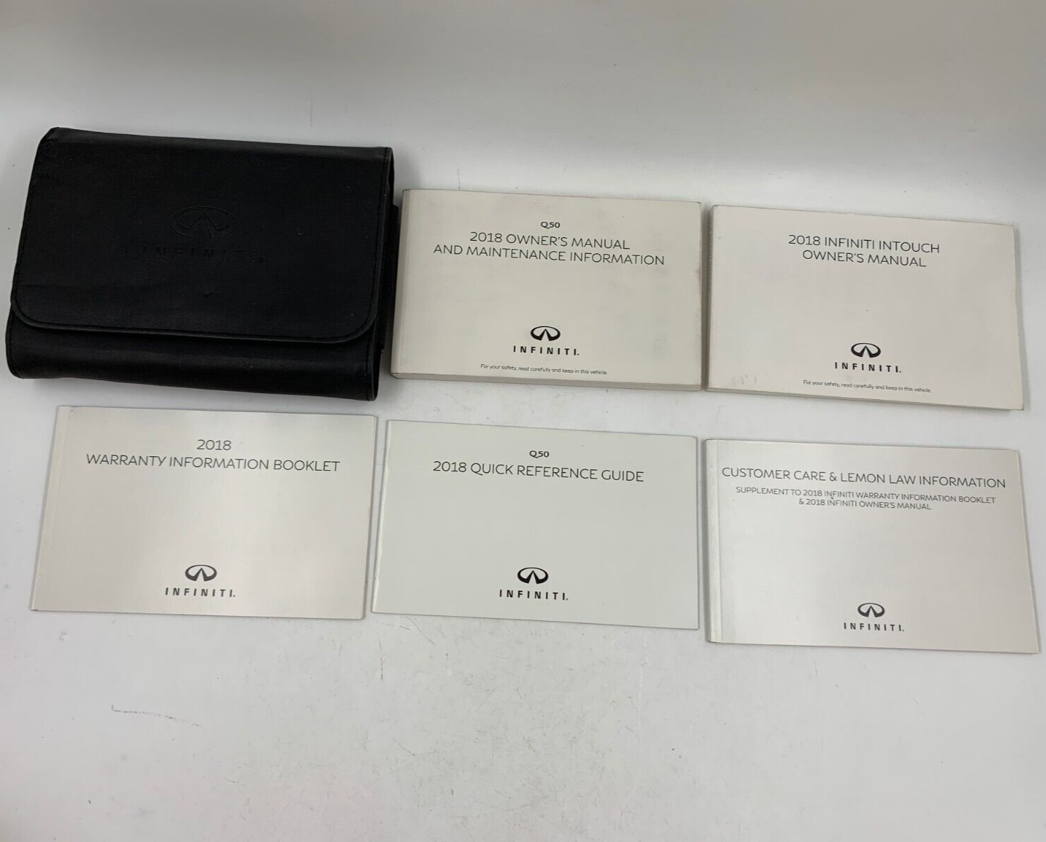 2018 Infiniti Q50 Owners Manual Set with Case OEM E02B08050