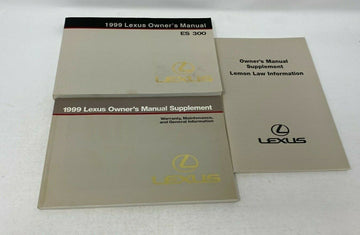 1999 Lexus ES300 Owners Manual Handbook Set OEM K02B06031