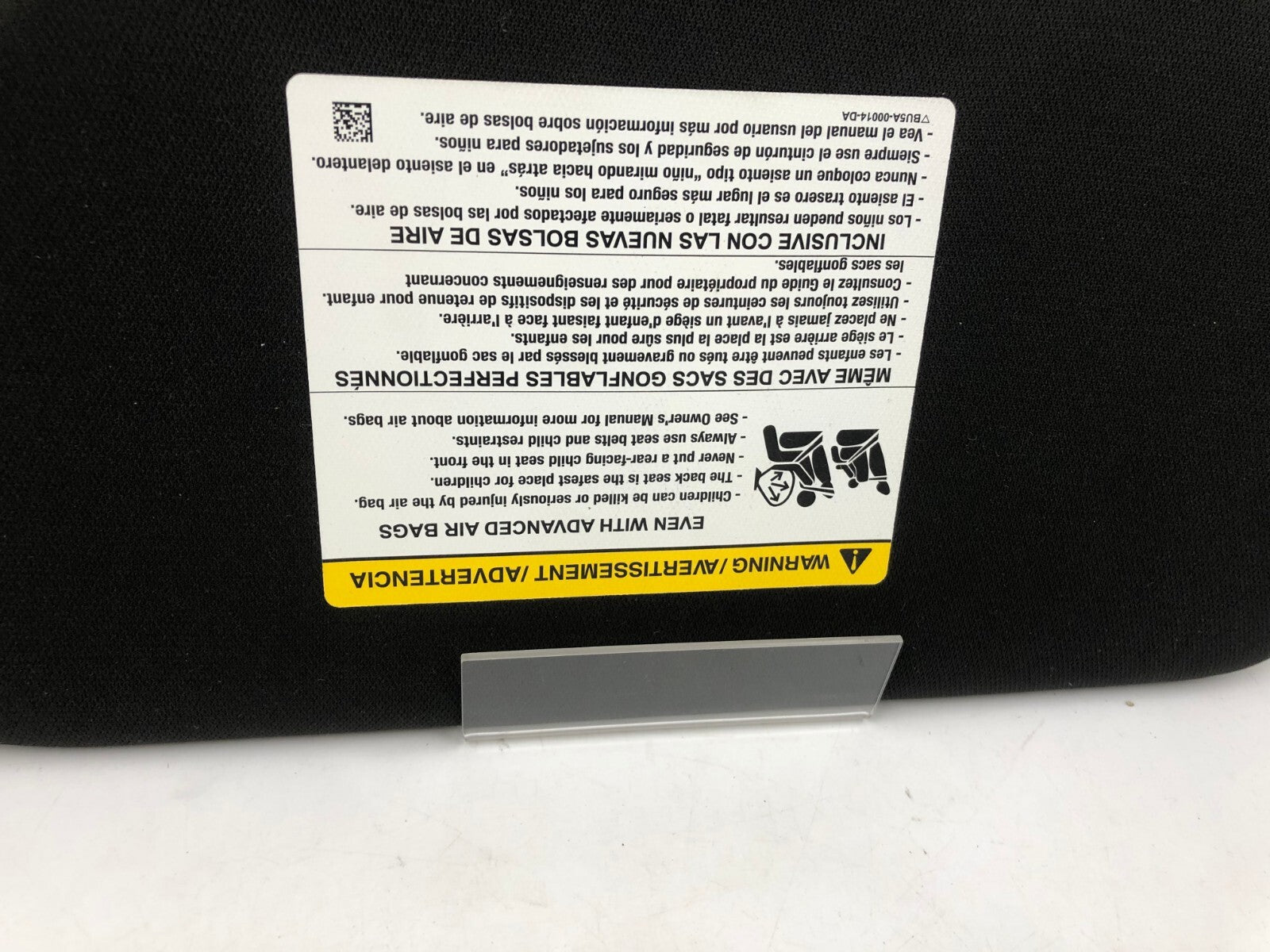 2013-2019 Ford Taurus Passenger Sun Visor Black Illuminated OEM C03B43003