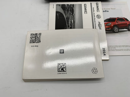 2014 GMC Acadia Denali Owners Manual Set with Case OEM B04B55051